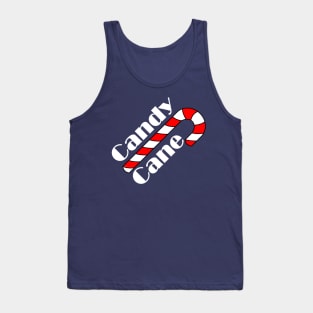 Candy Cane White Text Tank Top